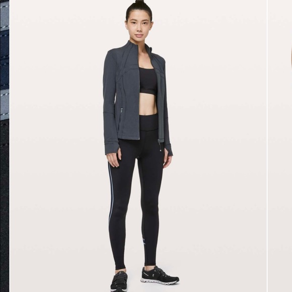 Lululemon Run Crew Tight Black / True Navy / Steam Blue size 4 with 24” inseam - Picture 10 of 12